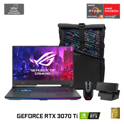 Notebook Gamer ROG STRIX G15 G513RW-HQ049W AMD RYZEN 9-6980HX - Ram 16Gb DDR5 - 1TB M.2 - W11 - 15.6 WQHD 165Hz - Soundata S.A.